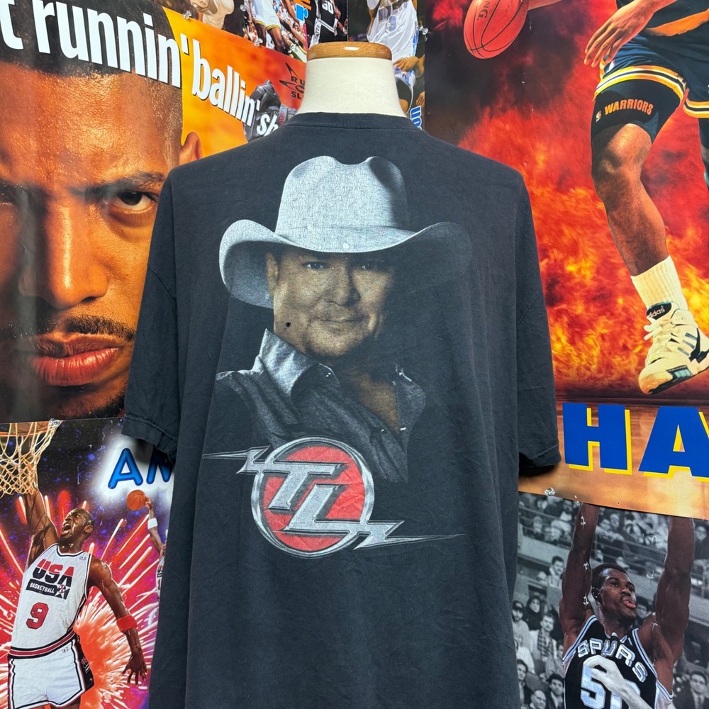 Vintage Tracy Lawrence Tour T Shirt Mens Black Country Music Graphic Tee Sz 2XL